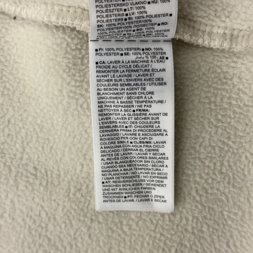 Athleta Jacket Womens Small Cream In The Clouds Fleece Sherpa Full Zip Cozy Warm - Picture 11 of 12